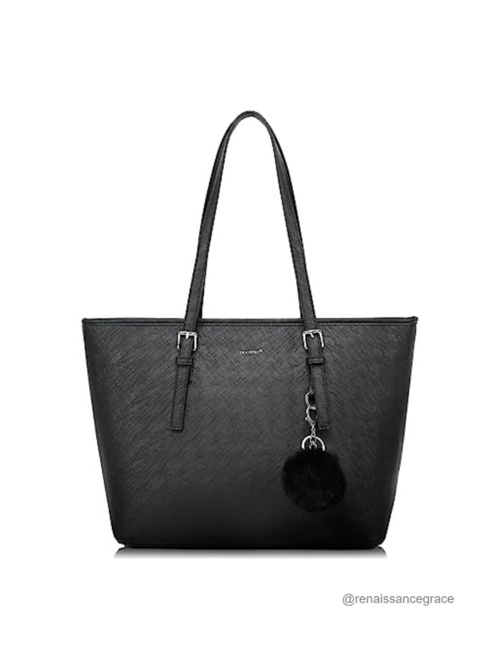 Faux Leather Tote Bag Large Top Handle Ladies Shoulder Purses Office School